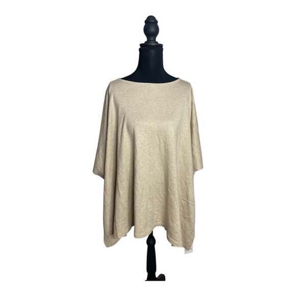 Puli Sweaters - Puli Cream Classic Modern Minimalist Layering Poncho OS